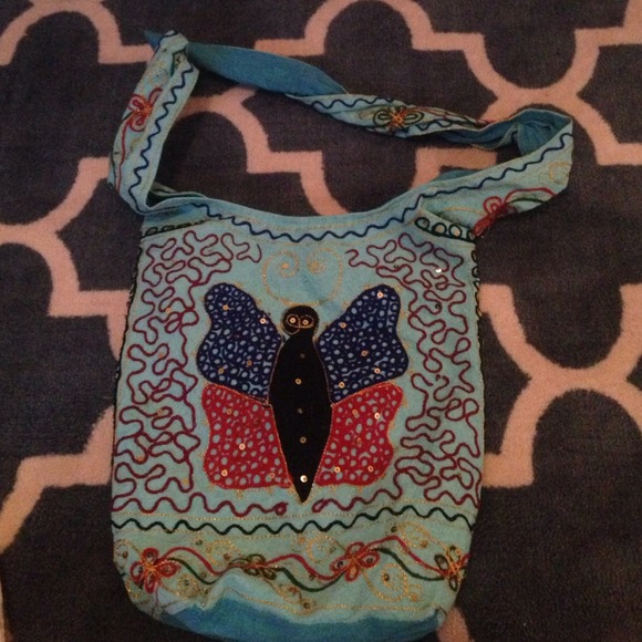 Hobo bag, colorful, long strap with lots of space - Picture 1 of 2