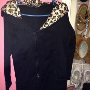 Cheetah hooded sweatshirt