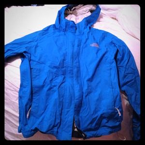 Light blue northface rain jacket