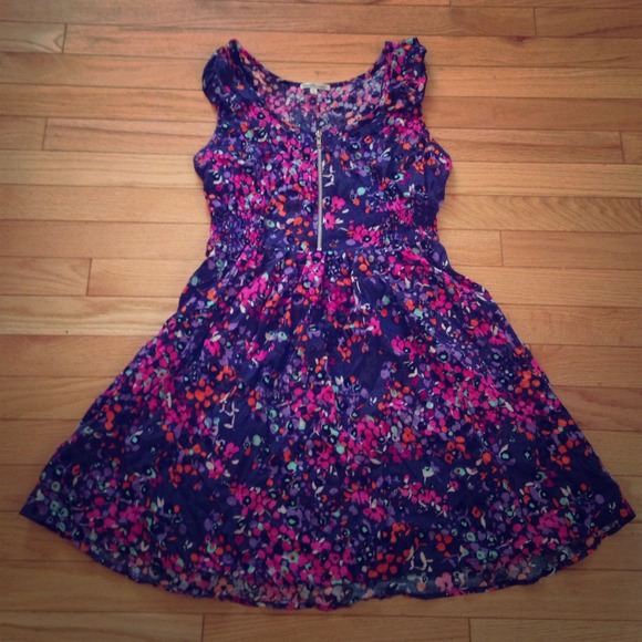 SOLD Charlotte Russe purple floral dress