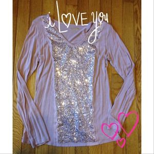 ❌SOLD❌Pink sequin top💞