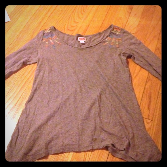 Long brown mossimo tunic shirt
