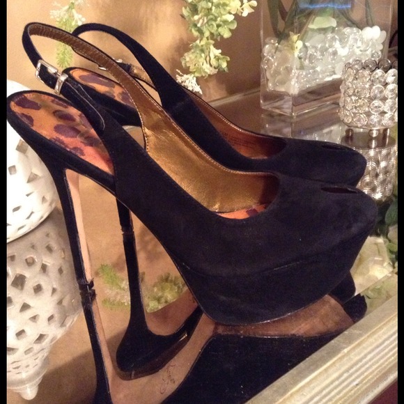 Sam Edelman Shoes - Black suede platforms
