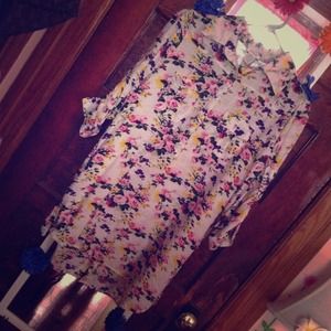 Over sized floral shirt