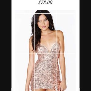 Rose gold sequined dress with body lotion bundle!!