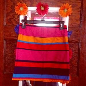 Multicolor stripped skirt