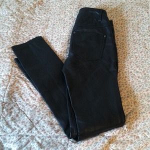 Faux leather skinny pants