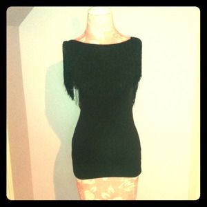 Black fringe top