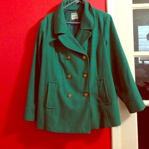 Old navy turquoise pea coat