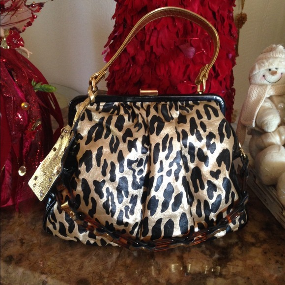 Betsey Johnson Leopard Chain Handbag💋