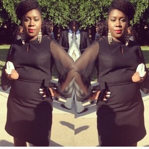 Vintage black dress with a little stretch to it...