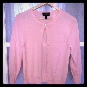J crew pink cashmere cardigan