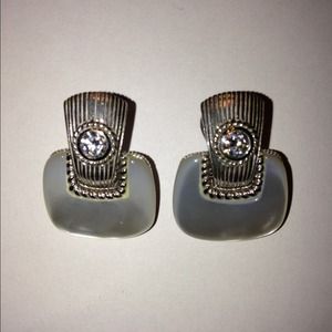 Judith Ripka  Mother of Pearl earrings.