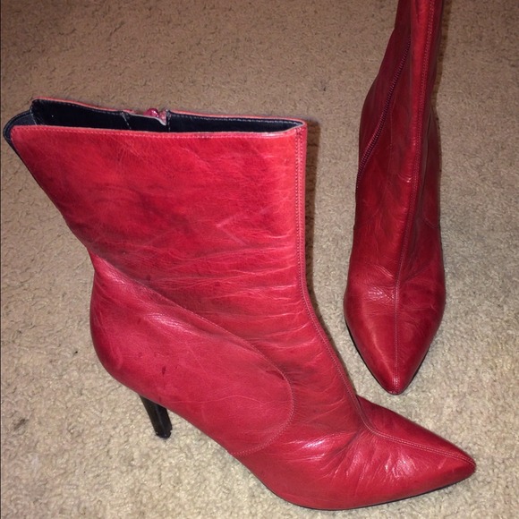 SOLD Women's Dark red Nine West heel boots💋SOLD