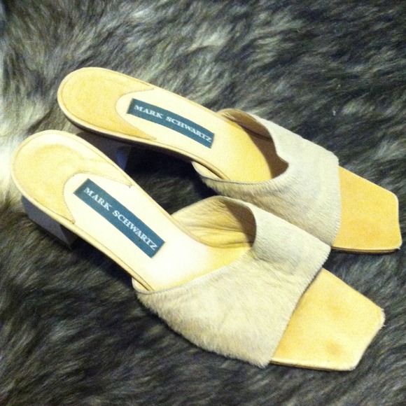 SOLD OFF POSHMARK cowhide mules made in Italy