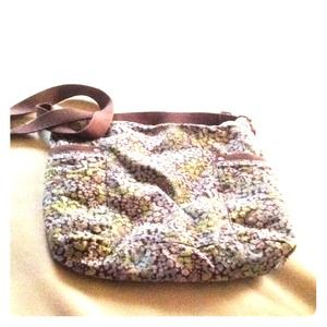 Flowered large tote cross body