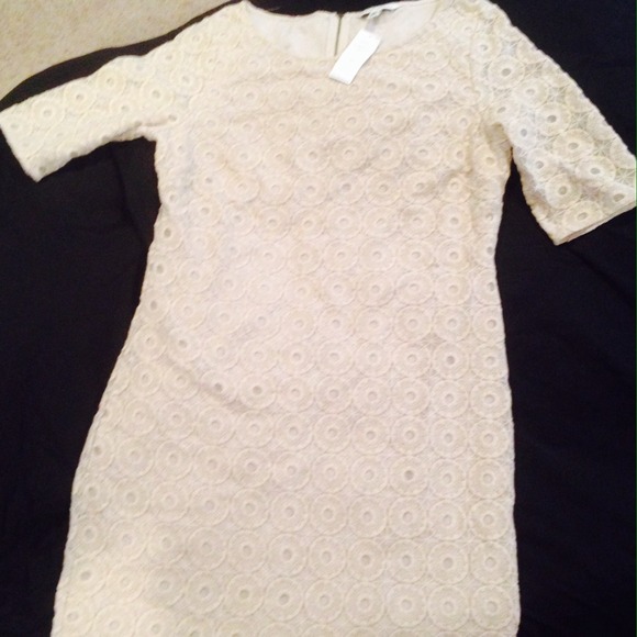 Banana Republic Lace Dress & yellow top