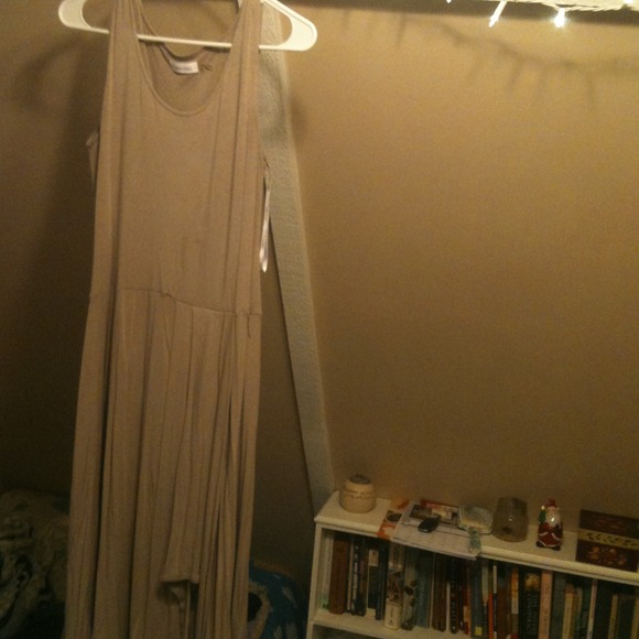 SOLD!! Beautiful Calvin Klein tan dress. - Picture 3 of 4