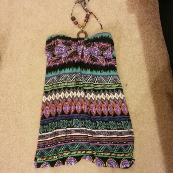 Tribal print halter top dress!