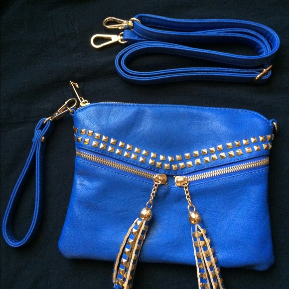 Clutches & Wallets - **SOLD** Royal blue wristlet. Long strap included