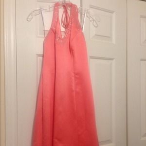Coral prom dress
