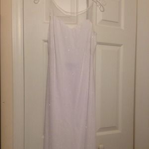 White prom/cocktail dress.