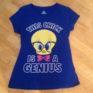 "This chick is a genius" tweety tee