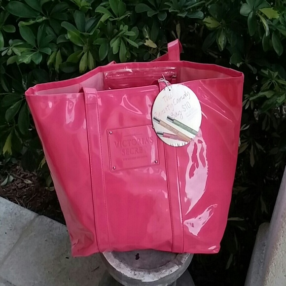 Pink Victoria Secret beach tote