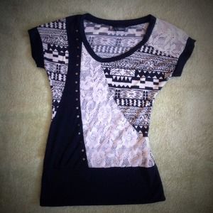 Aztec Lace Studded Shirt 👕🎩bundled :)