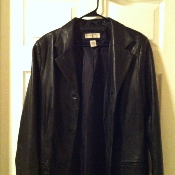 Black leather jacket