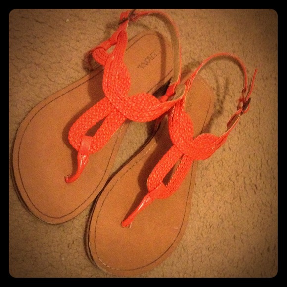 Braided Orange Merona Sandals