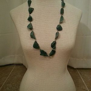 Vintage Green Stone Necklace
