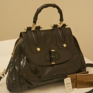 (Sold)Gucci satchel with bamboo handles