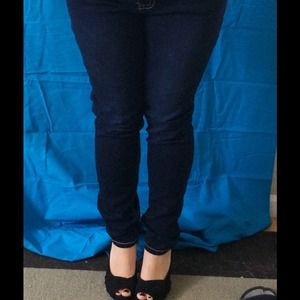 Dark wash skinny jeans