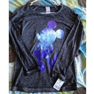 ❤SOLD❤Galaxy Mickey Mouse Long Sleeve Shirt🌌💕