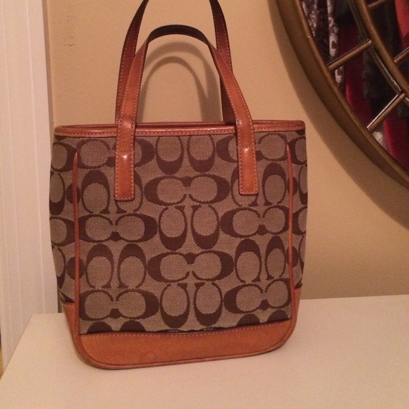 Coach fabric and leather purse