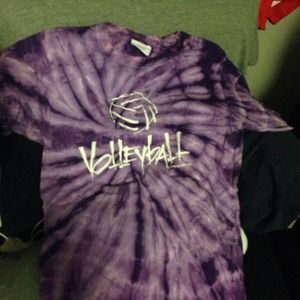 Purple tie dye VOLLEYBALL shirt