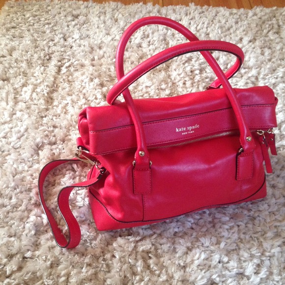 Kate Spade red leather handbag