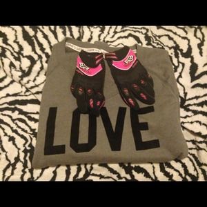VS Pink Pullover and FOX riding gloves TRADE
