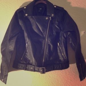 Faux leather bikers jacket