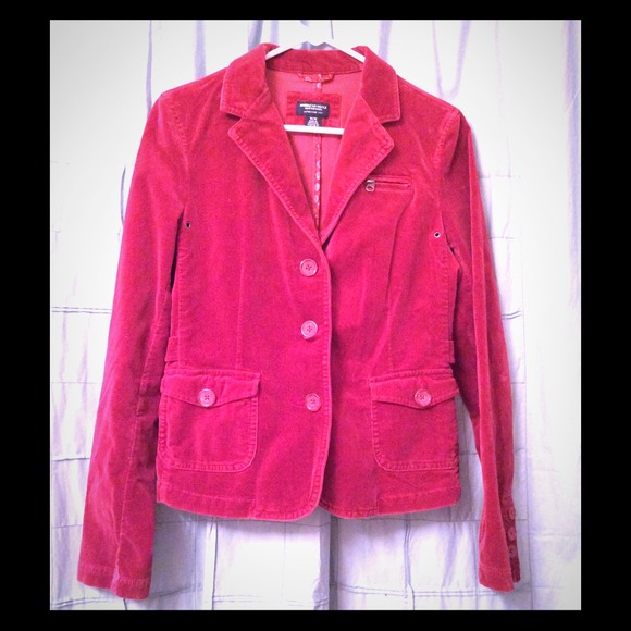 American Eagle vintage red velvet blazer