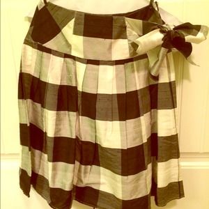 Black & White Plaid Skirt