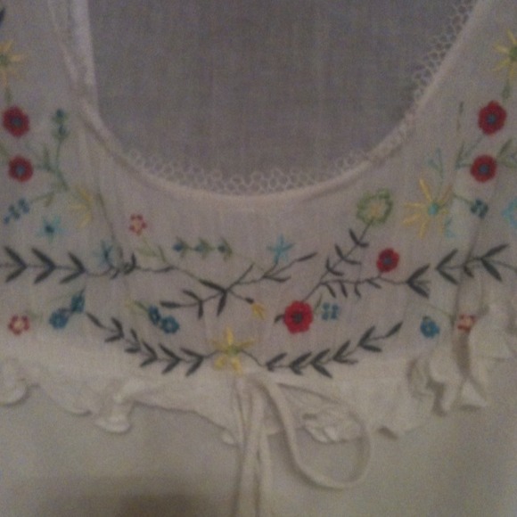 Floral embroidered white SUMMER dress