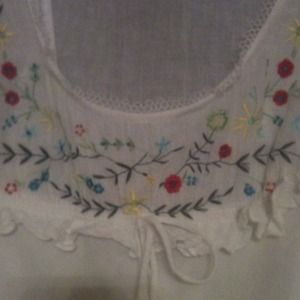 Floral embroidered white SUMMER dress