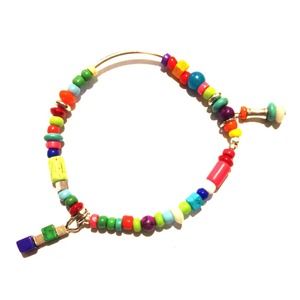 Rainbow Bright Colorful Silver Plated Bracelet