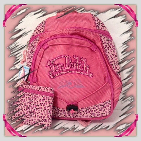 Pink mini back pack with matching coin purse!