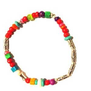 Rainbow Bright Colorful Silver Plated Bracelet