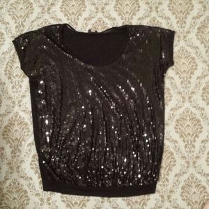 Express sequin top