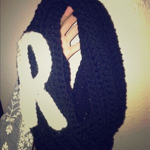 Custom Black "R" Infinity Scarf