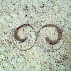 Gunmetal Tribal Hoops - NWOT